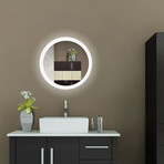 Sol Round Backlit Mirror // 22" Diameter
