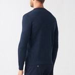 Wool Blend Sweater // Dark Blue (2XL)