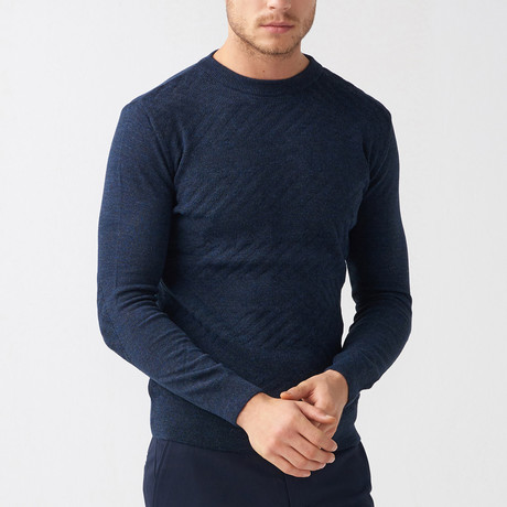 Wool Blend Sweater // Dark Blue (S)