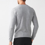 Diamond Wool Blend Sweater // Light Gray (L)