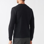 Diamond Wool Blend Sweater // Black (XL)