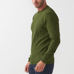 Diamond Wool Blend Sweater// Olive Green (L)