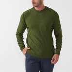 Diamond Wool Blend Sweater// Olive Green (XL)