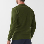 Diamond Wool Blend Sweater// Olive Green (XL)