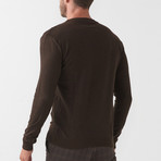 Diamond Pattern Wool Blend Sweater // Brown (M)