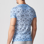 Meadow Pattern T-Shirt // Blue (L)