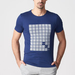 MCR Grid T-Shirt // Dark Blue (M)