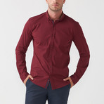 Faded Grid Button-Up Shirt // Claret Red (2XL)