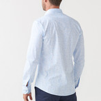 Faded Floral Button-Up Shirt // Blue (S)