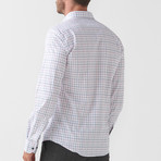 Grid Patch Button-Up Shirt // White + Faded Multi-Color (L)