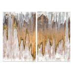 Gold Mountains // Frameless Reverse Printed Tempered Art Glass (Gold Mountains A)