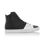 Carda Hi Sneaker // Black + White (US: 9.5)