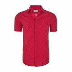 Andrew Short Sleeve Casual Button Down Shirt // Red (M)