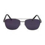 Zegna // Pilot Polarized Sunglasses // Matte Dark Ruthenium + Smoke