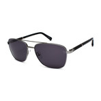 Zegna // Pilot Polarized Sunglasses // Matte Dark Ruthenium + Smoke