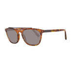 Zegna // Rectangle Top Bar Sunglasses // Tortoise + Brown