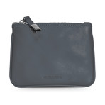 Nappa Leather Zip Pouch // Gray