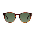 Classic Round Sunglasses V2 // Havana + Green (52mm)