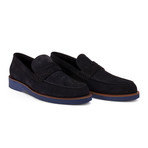 Louis Loafer Moccasin Shoes // Navy Blue (Euro: 40)