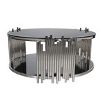Mauris Round Coffee Table // Silver