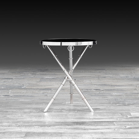 Trinity End Table // Silver