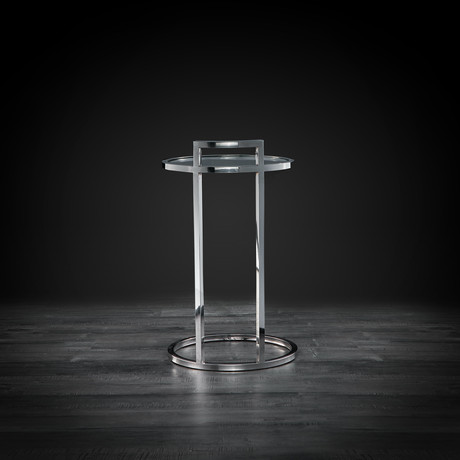 Valo End Table // Silver