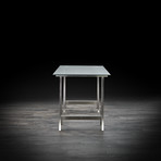 Arch Office Desk // Brushed Stainless Steel