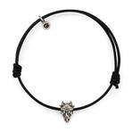 Devil Bracelet // Oxidized Silver + Diamond Eyes