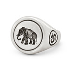 Elephant Signet Ring // Sterling Silver (Size 6)