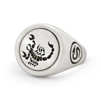 Scorpion Signet Ring // Sterling Silver (Size 6)