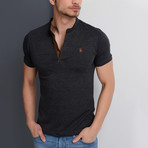 Christopher Collarless Polo // Anthracite (Small)