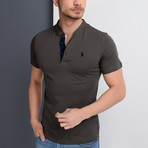 Christopher Collarless Polo // Green (Large)