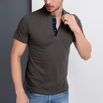 Christopher Collarless Polo // Green (Large)