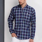 Aaron Button-Up Shirt // Dark Blue (Small)