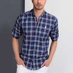 Aaron Button-Up Shirt // Dark Blue (X-Large)