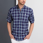 Aaron Button-Up Shirt // Dark Blue (Medium)