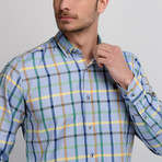 G660 Button-Up Shirt // Blue + Multicolor (L)