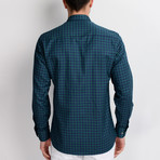 G661 Button-Up Shirt // Dark Blue + Green (3XL)