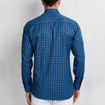 G661 Button-Up Shirt // Dark Blue + Sax (S)