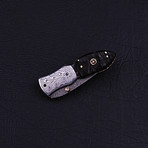 Handmade Damascus Liner Lock Folding Knife // 2769