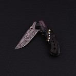 Handmade Damascus Liner Lock Folding Knife // 2770