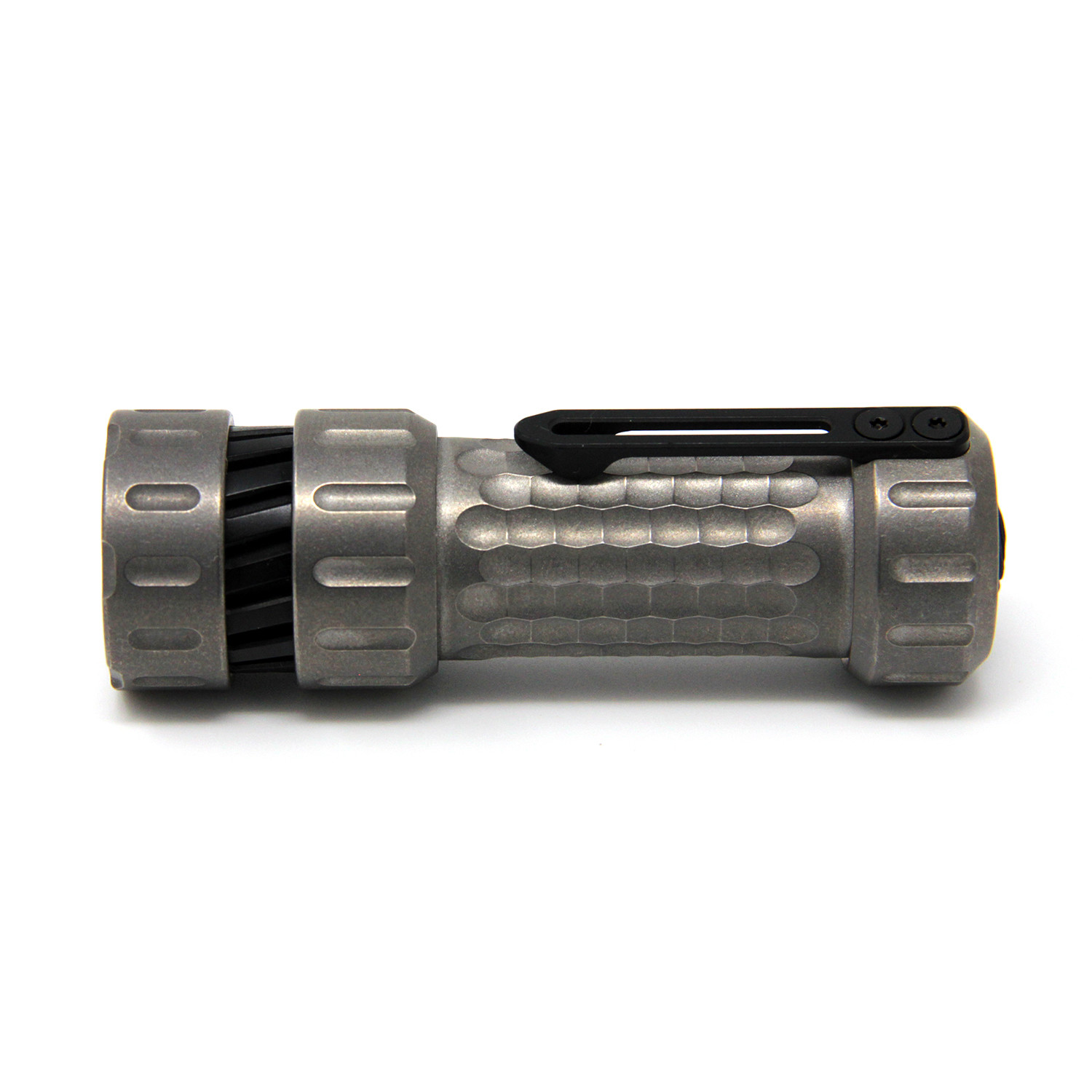 Titanium EDC Flashlight // Grey Black // Turbo Mechforce USA Touch