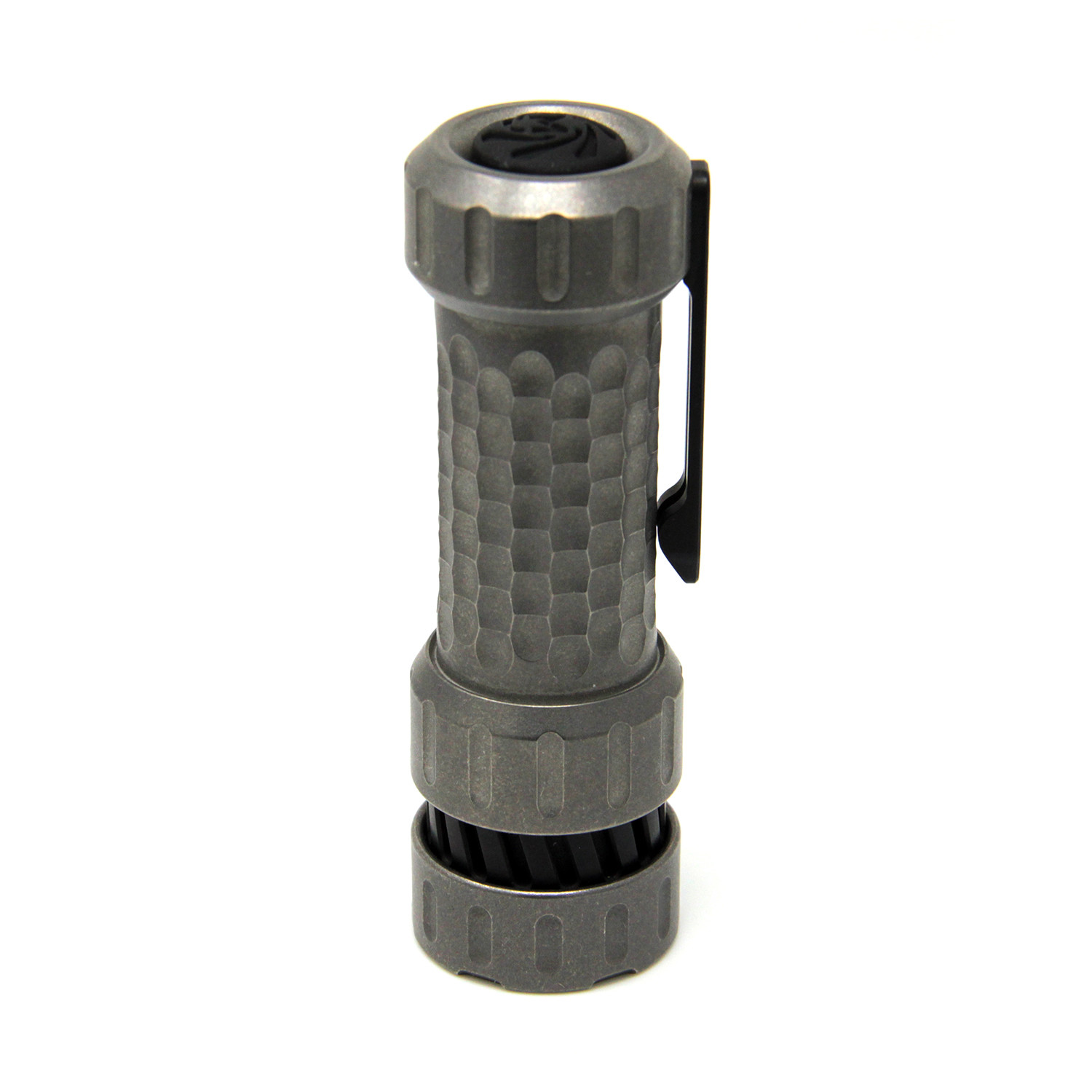 Titanium EDC Flashlight // Grey Black // Turbo Mechforce USA Touch