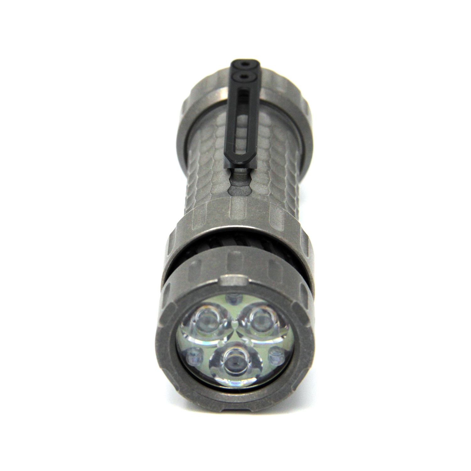 Titanium EDC Flashlight // Grey Black // Turbo Mechforce USA Touch