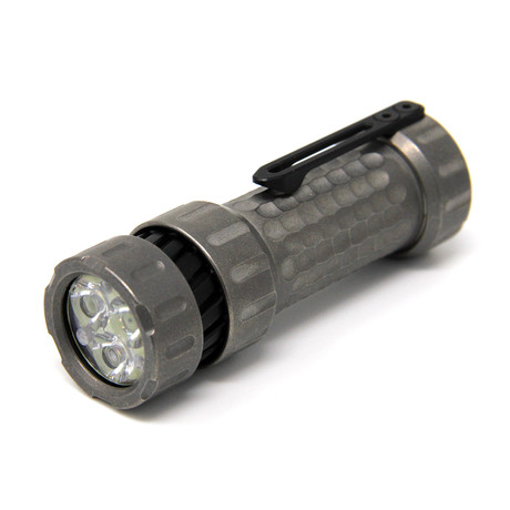 Titanium EDC Flashlight // Grey Black // Turbo
