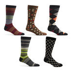 Argyle Strips + Dots Socks II // Pack of 5
