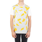 Cotton Geometric Medusa Graphic T-Shirt // White (L)