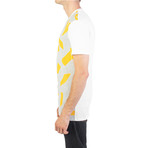 Cotton Geometric Medusa Graphic T-Shirt // White (X-Large)