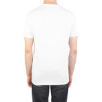Cotton Geometric Medusa Graphic T-Shirt // White (M)