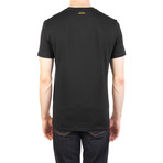 Cotton Geometric Medusa Graphic T-Shirt // Black (Small)